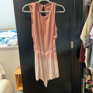 Pink Romper with open back - Size S